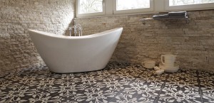 Prachtige Cementtegels in de badkamer